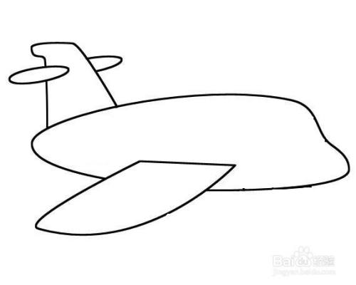 卡通飞机简笔画