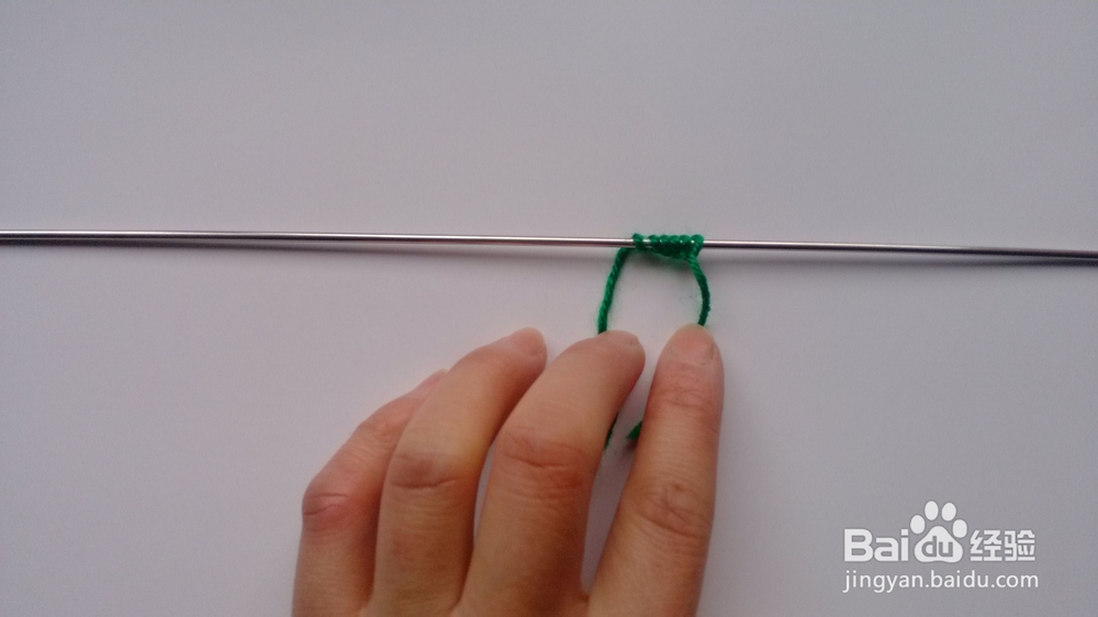 针织苹果挂件的制作