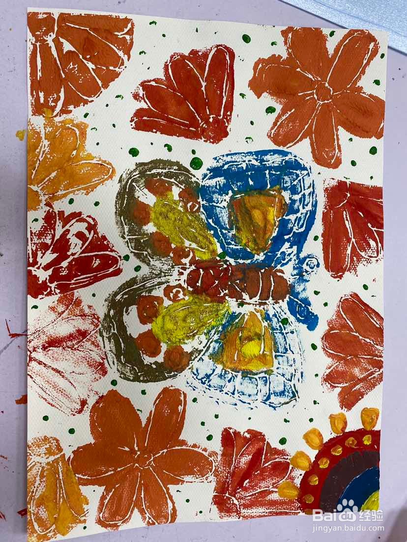 如何画出漂亮的吹塑画 --蝴蝶