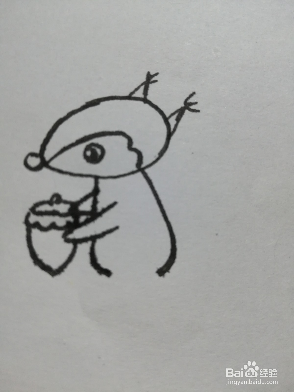 怎么画可爱的小松鼠的简笔画呢