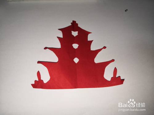 儿童手工剪纸宝塔的剪法