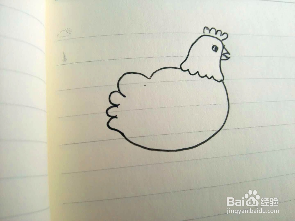儿童画之母鸡下蛋的画法