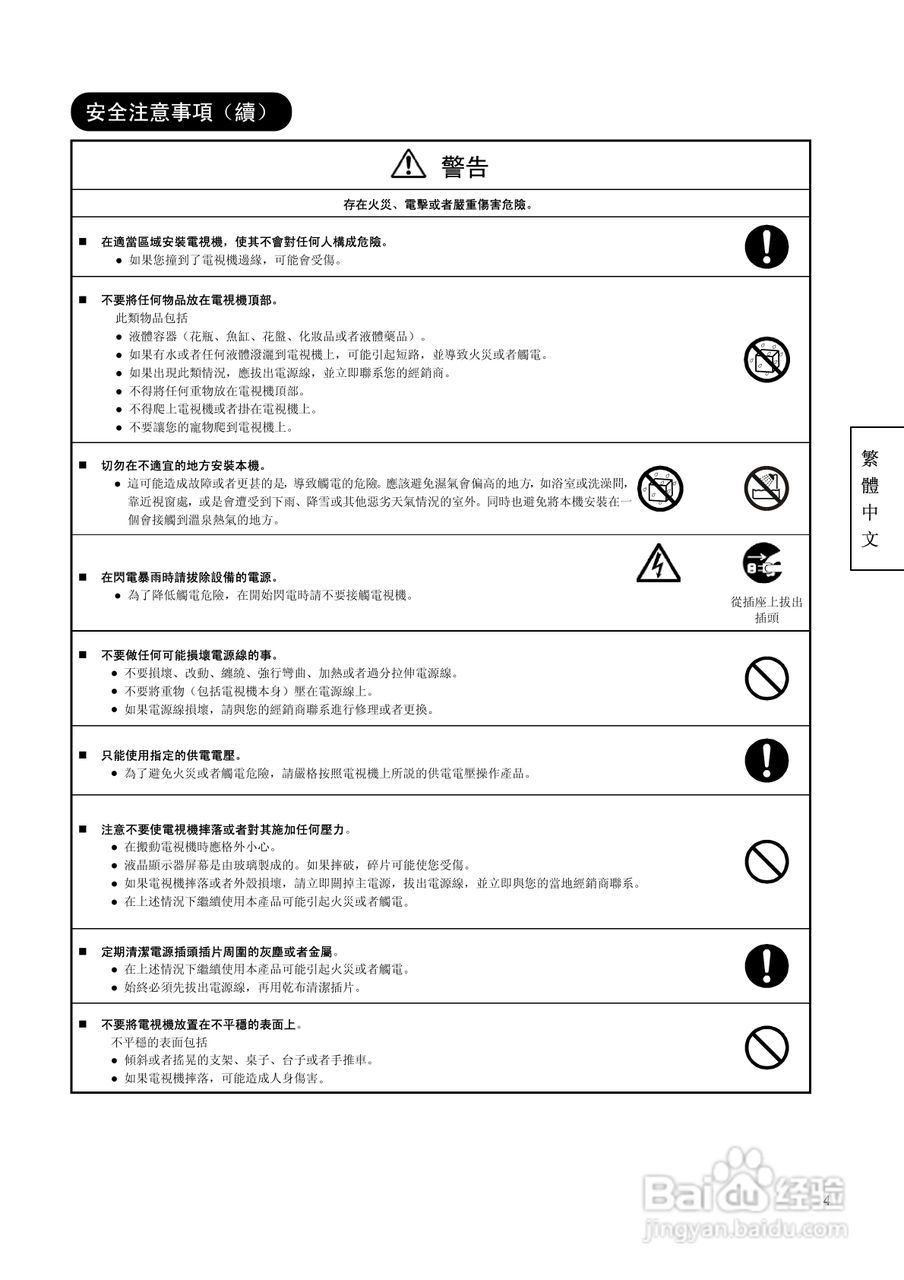 日立牌L37A01A型等离子电视机使用说明书:[1]