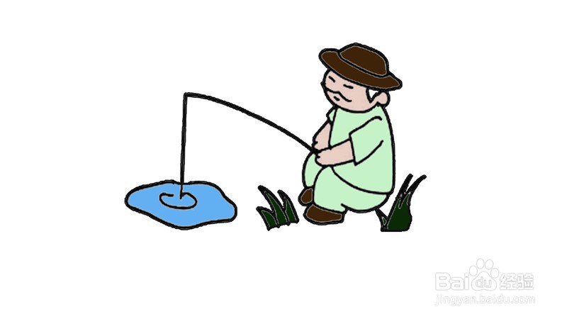 钓鱼怎么画才好看