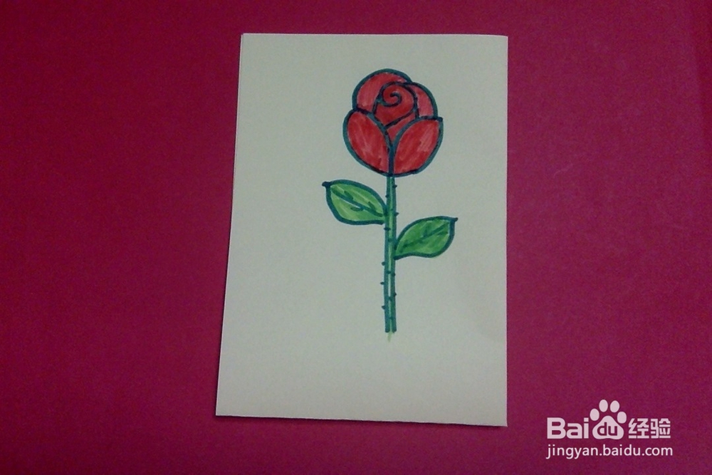 <b>简笔画怎么画玫瑰花的画法幼儿启蒙学画玫瑰花 1</b>