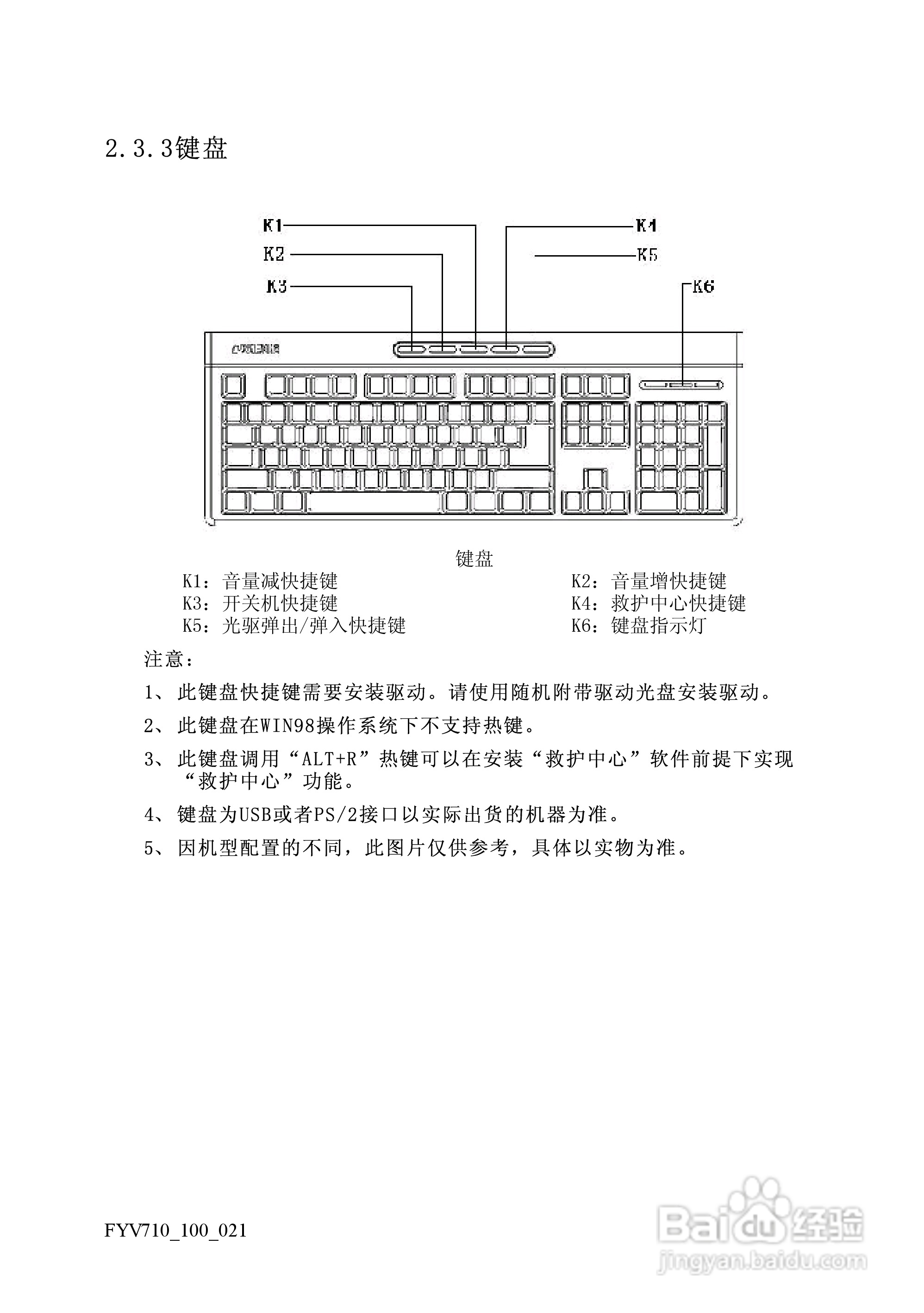 方正飞越V710系列机型使用说明书:[2]