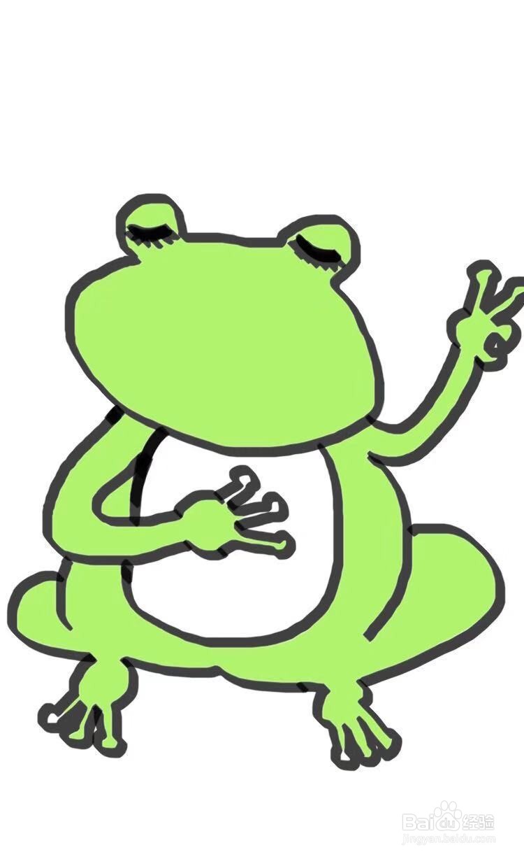 简笔画教程之可爱的青蛙