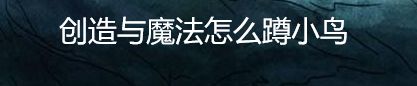 创造与魔法怎么蹲小鸟