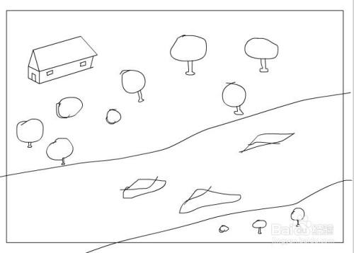 flash绘制一个俯视河流的场景