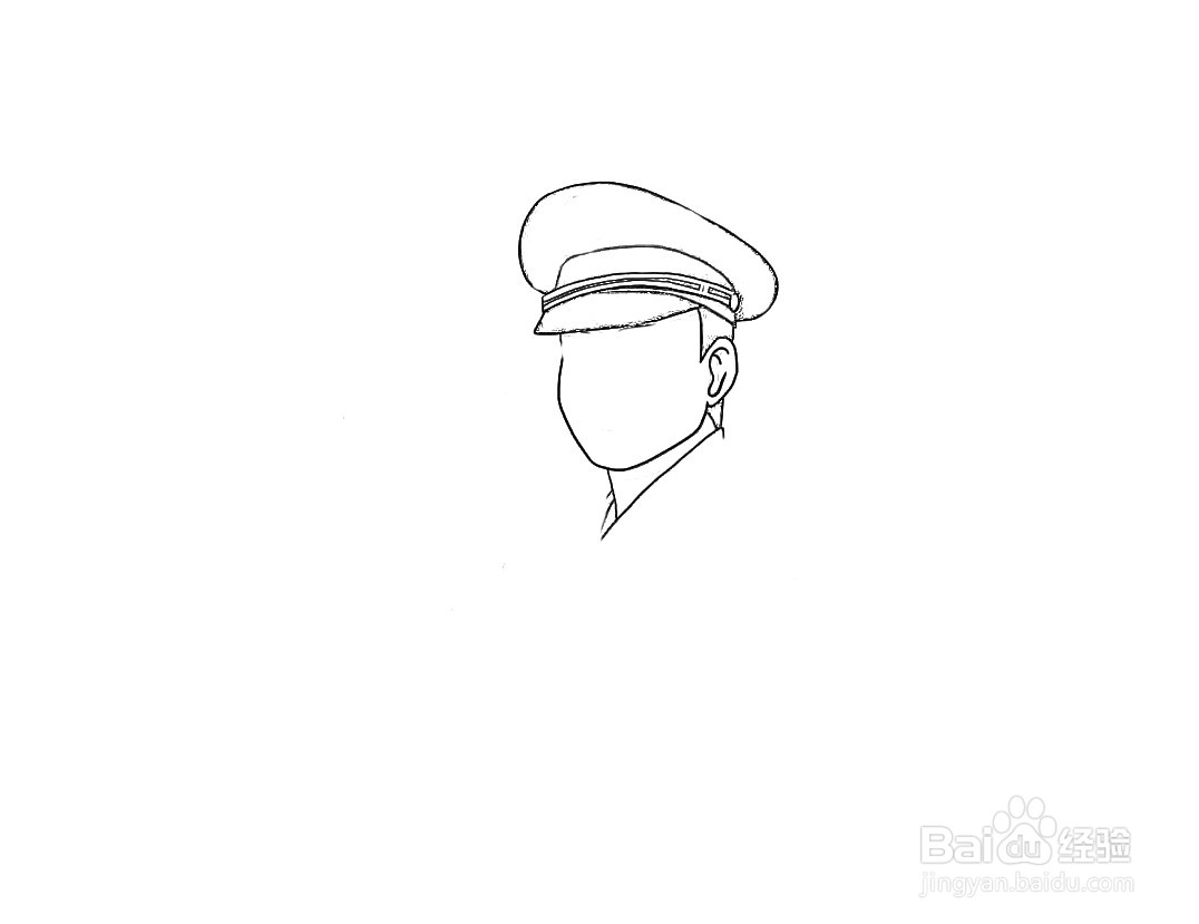 中国武警简笔画