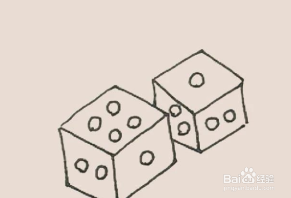 如何画简笔画色子？