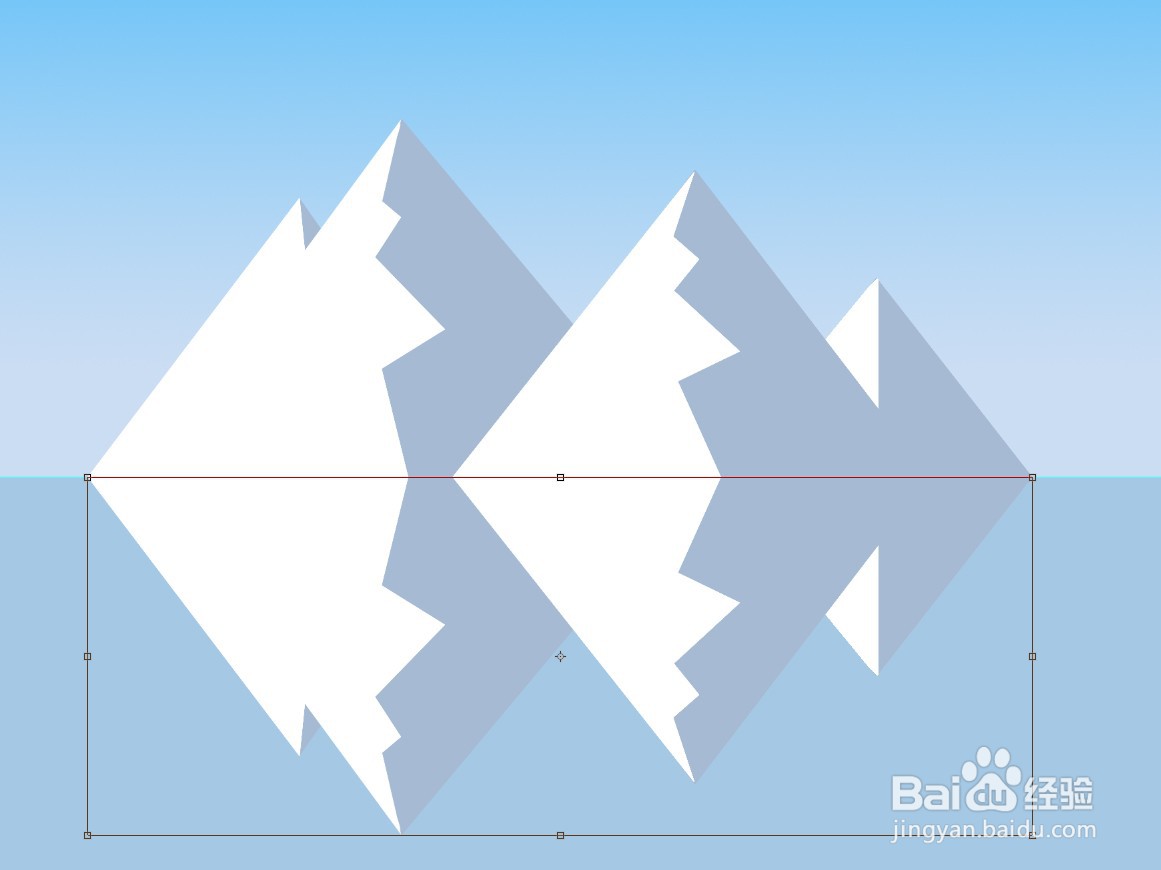 【PS技巧】用PS绘制冰川插画