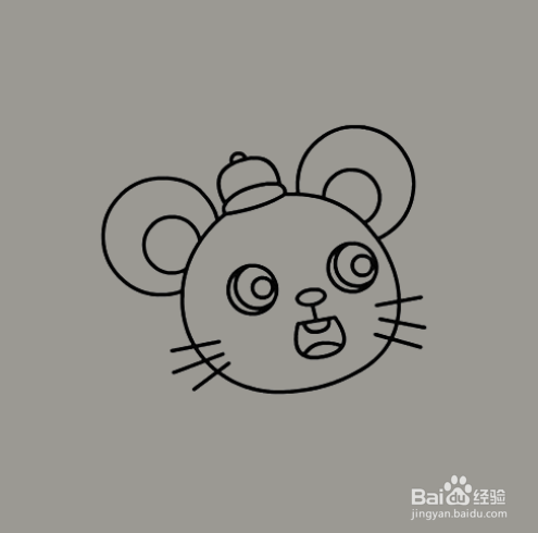 如何手工画撒红包的老鼠简笔画?