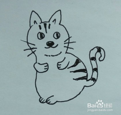 <b>儿童简笔画：这样画猫咪，太可爱了</b>