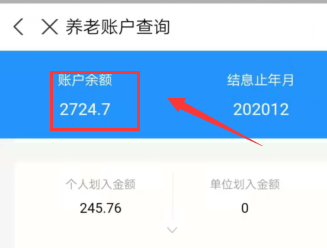 查询账户余额养老金图片