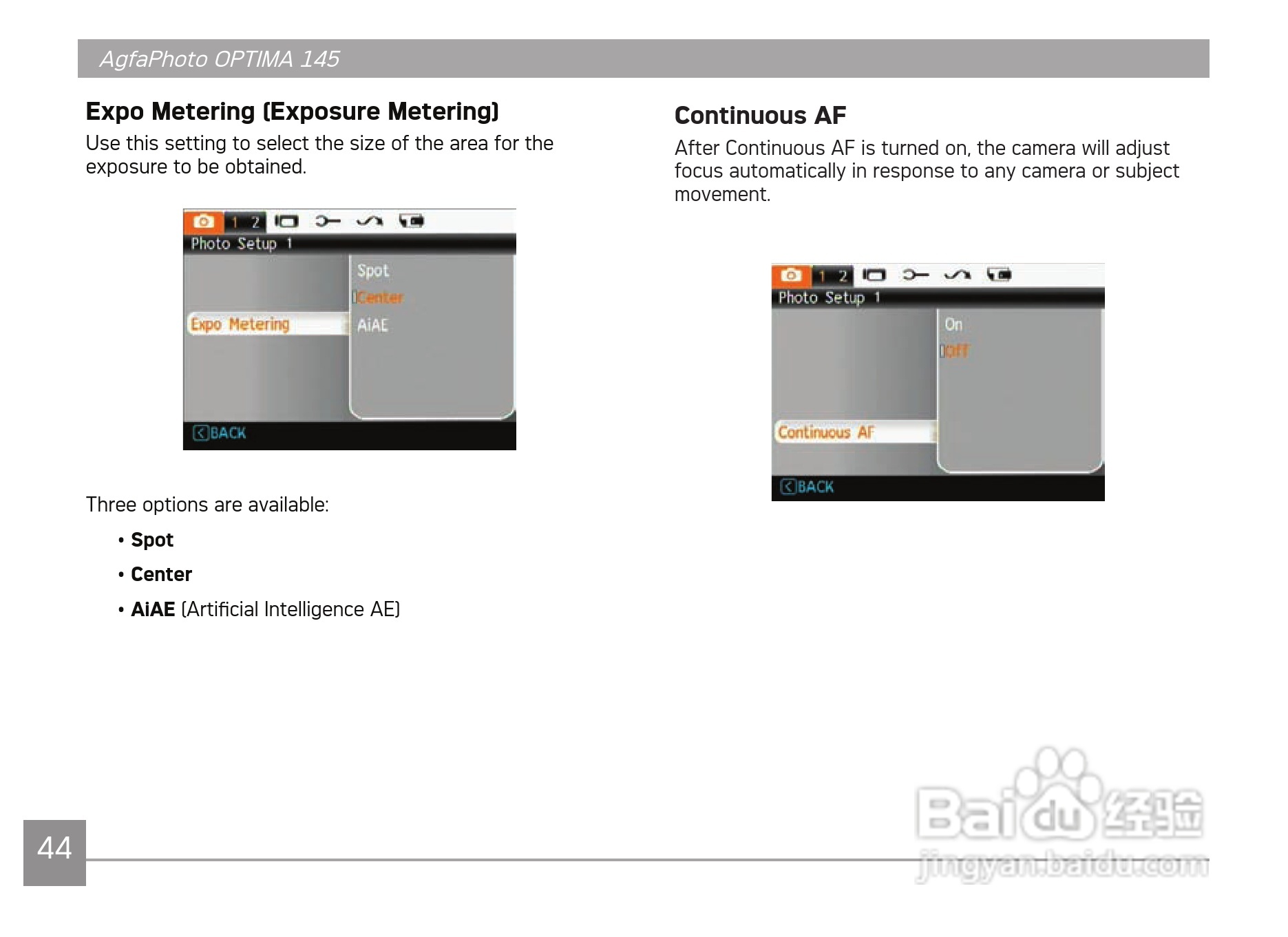 爱克发AgfaPhoto OPTIMA 145数码相机使用说明书:[5]
