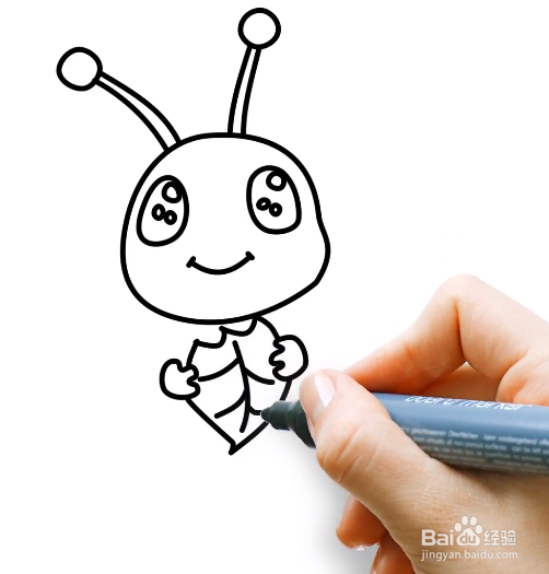 如何画可爱的毛毛虫？
