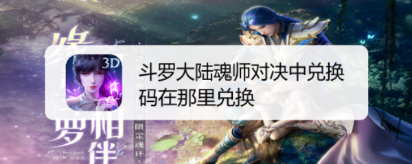斗罗大陆魂师对决中兑换码在那里兑换
