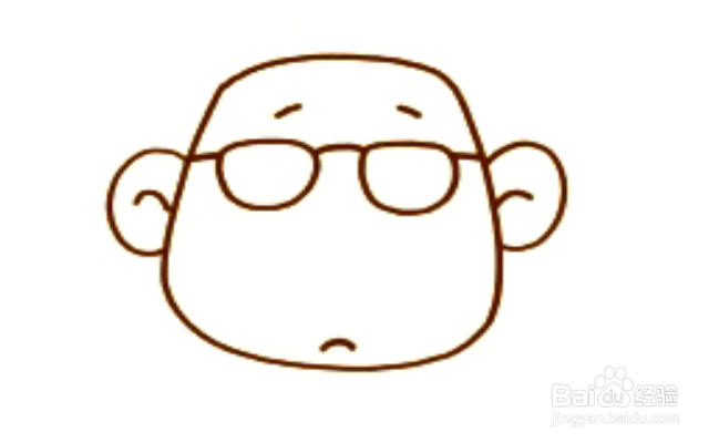 怎样画眼镜男孩