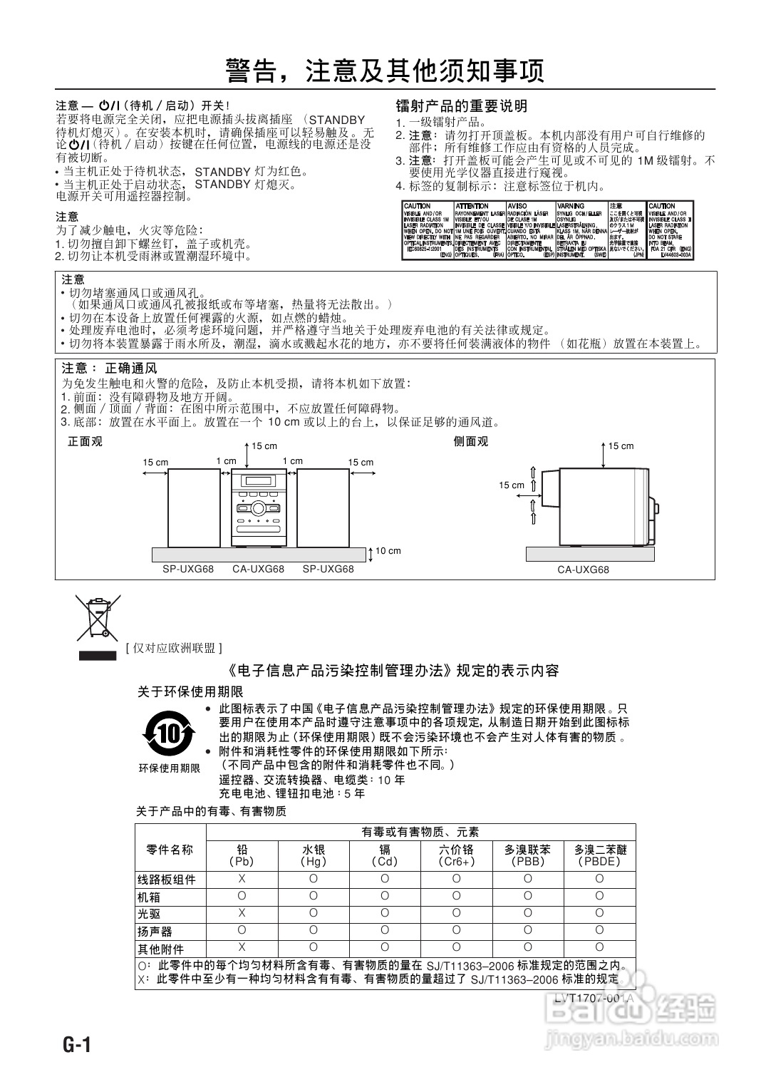 胜利者迷你音响ux-g68uf型使用说明书:[1]