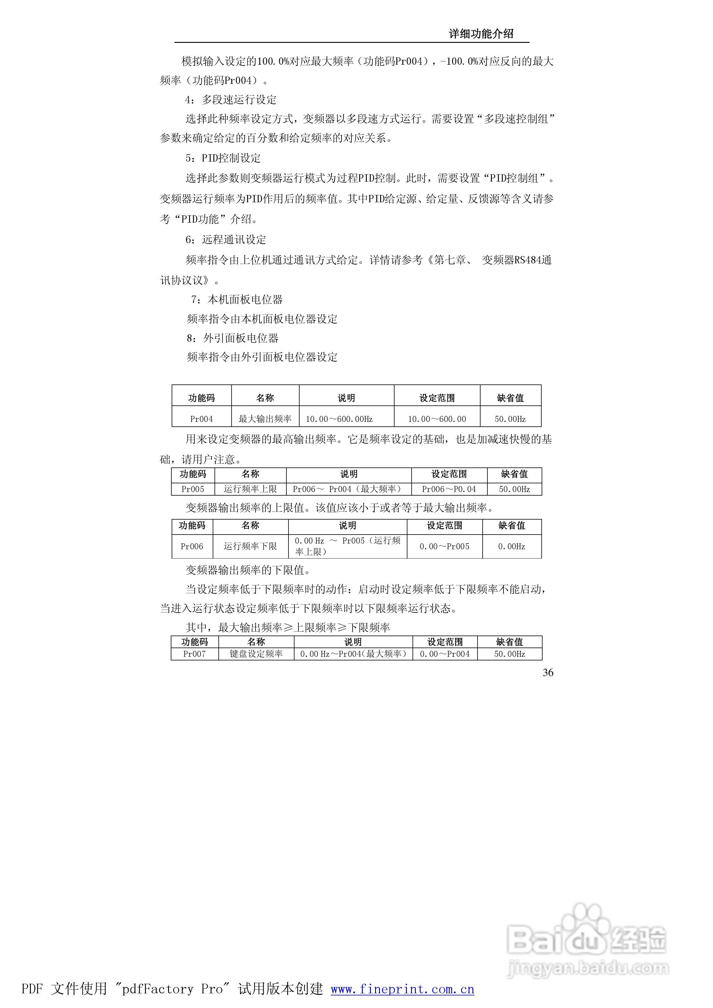 贝士德FA180-400T4变频器使用说明书:[4]