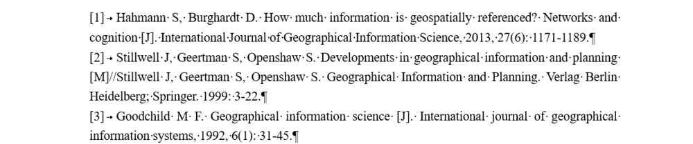 Endnote 参考文献：自动地悬挂缩进