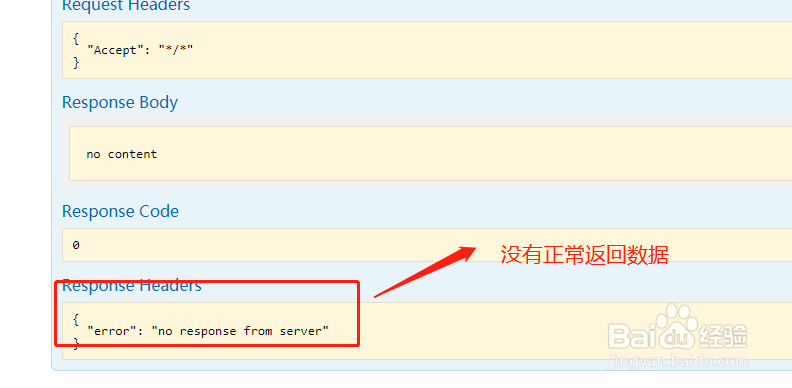swagger访问接口报no response from server