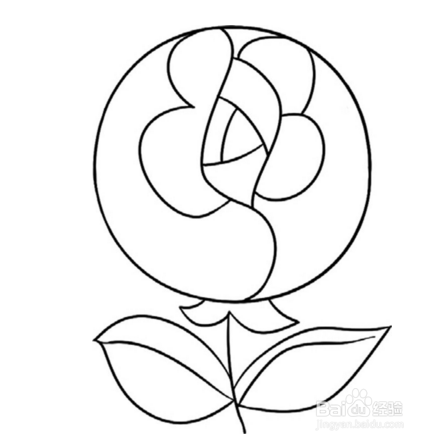 简笔画玫瑰简单又好看