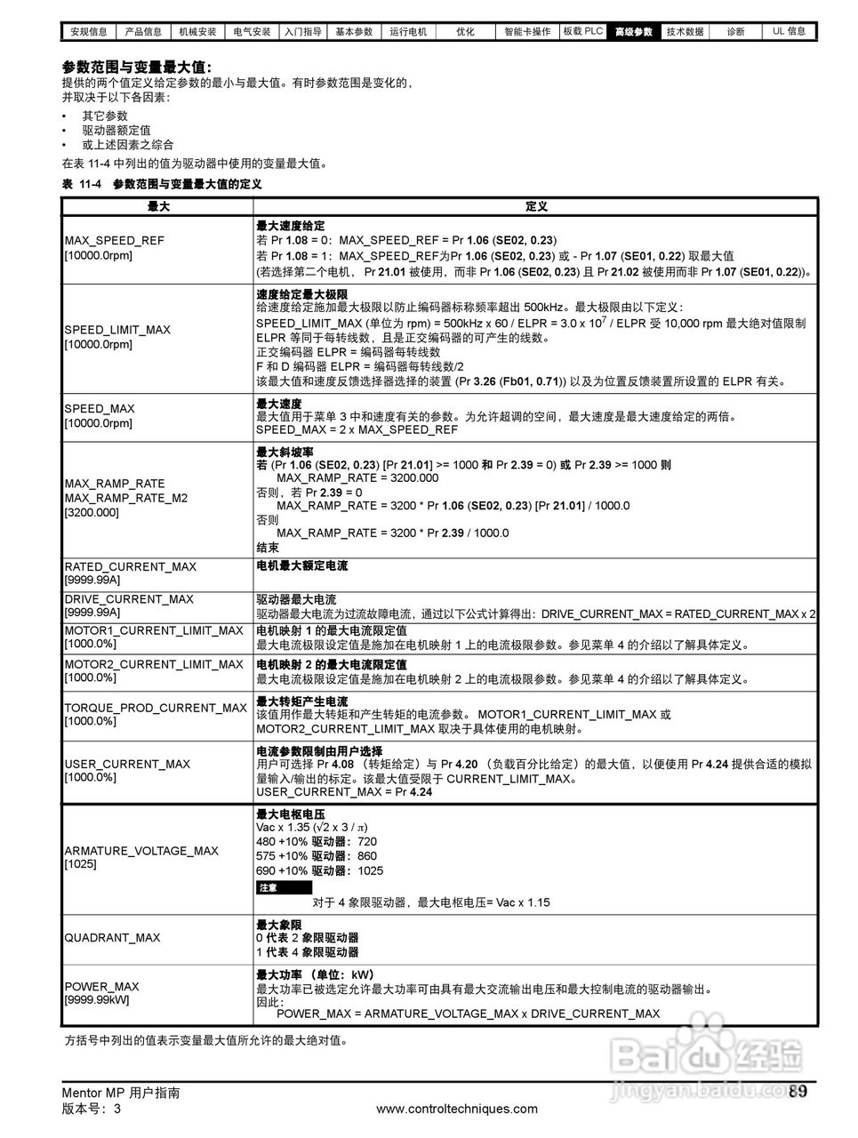 艾默生MP1850A4R直流驱动器中文手册:[9]