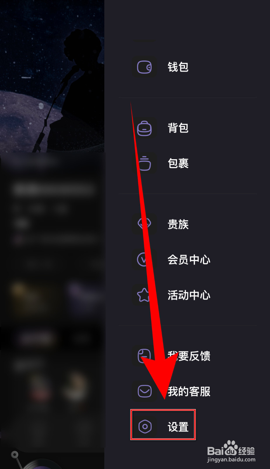 撕歌如何开启隐身访客