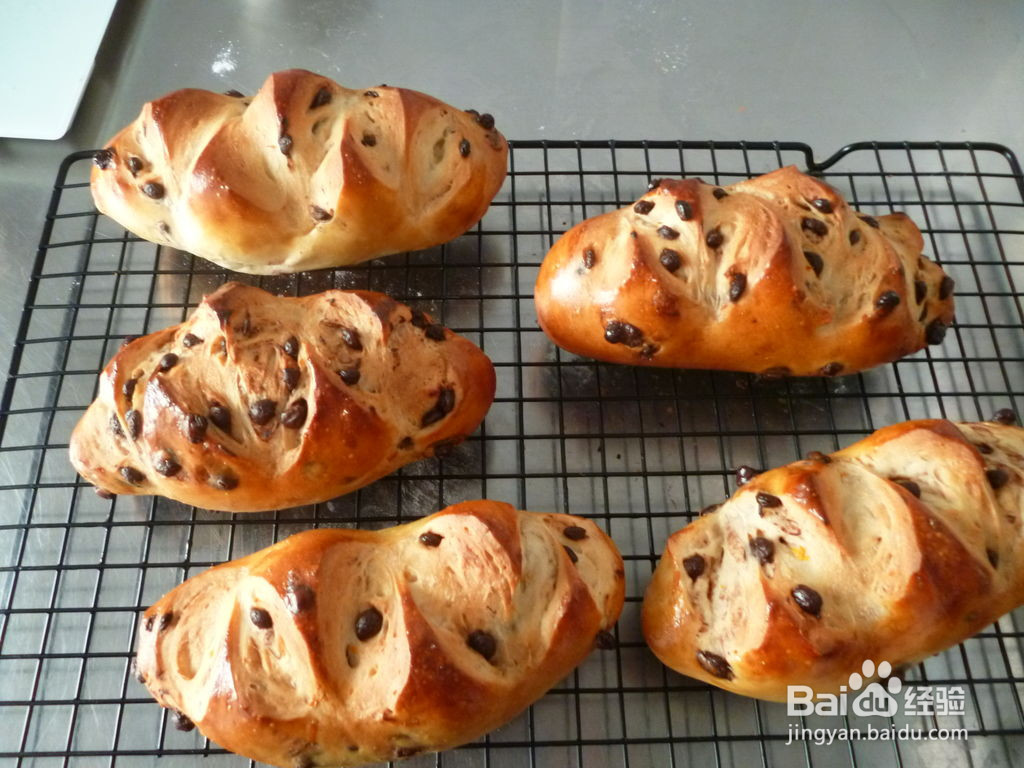 橙香巧克力面包的做法