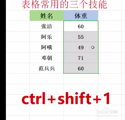 Excel表格中常用的三个技能