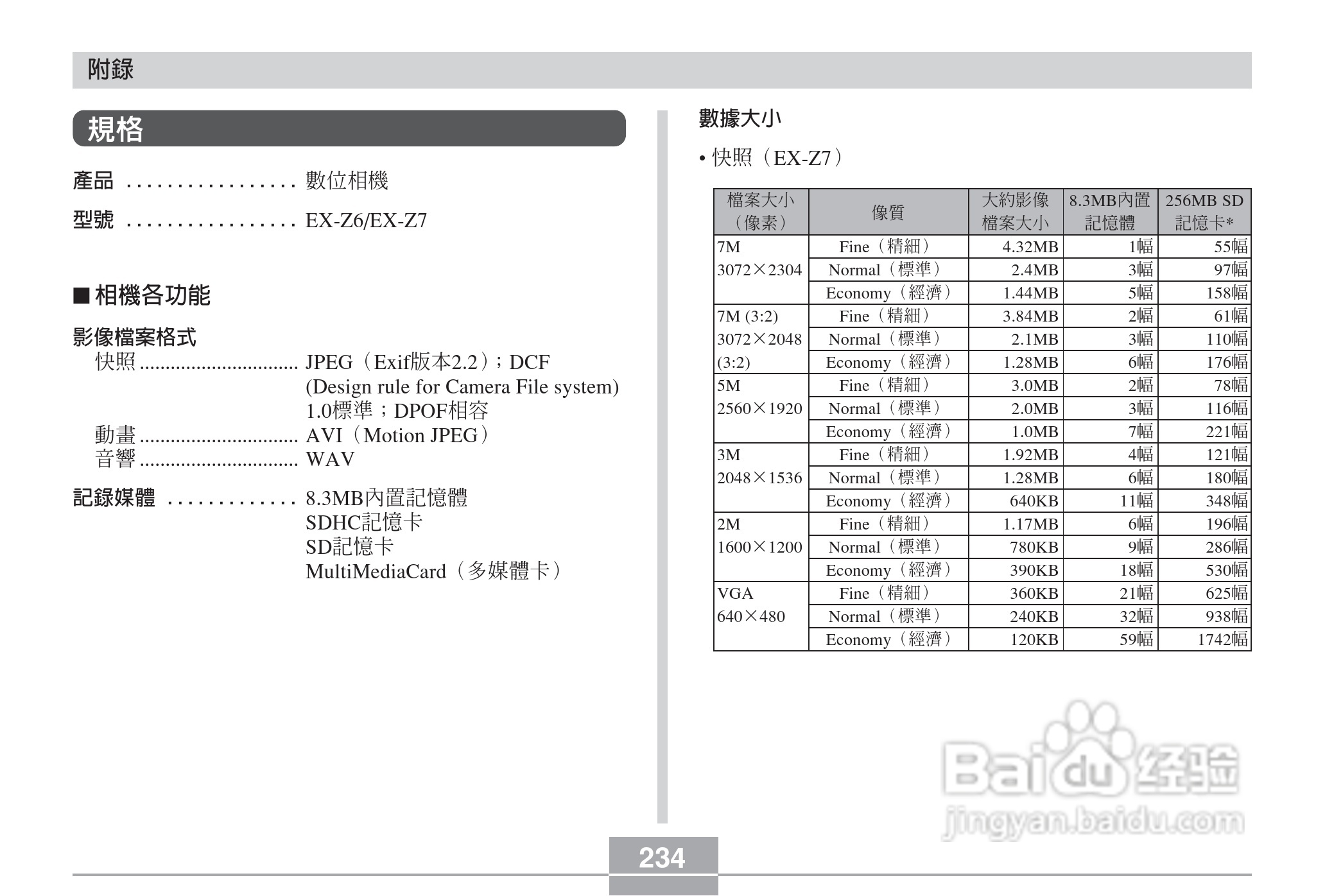 卡西欧EX-Z6数码相机使用说明书:[24]