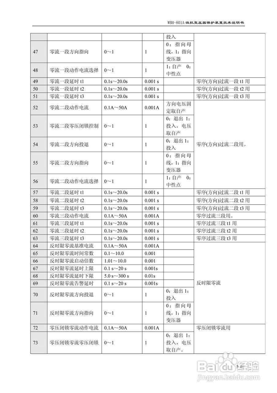 许继WBH-801A微机变压器保护装置技术说明书:[6]