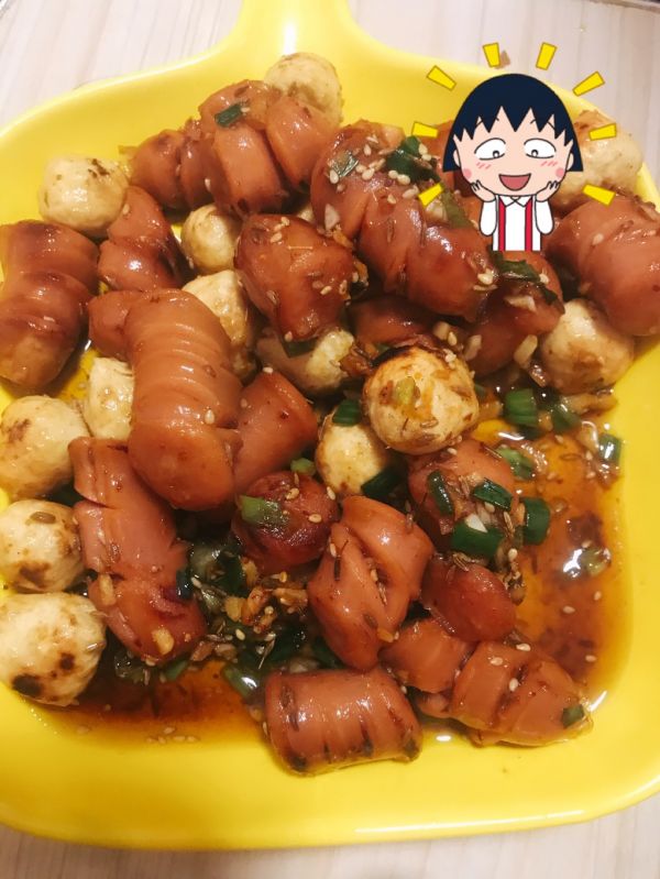 孜然丸子火腿肠