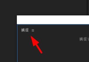Premiere如何使用捕捉面板
