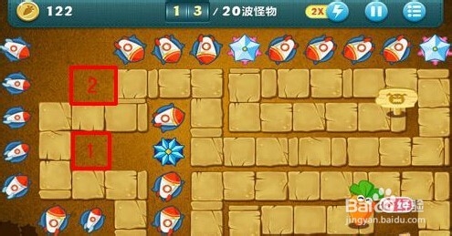 保卫萝卜沙漠第12关通关攻略