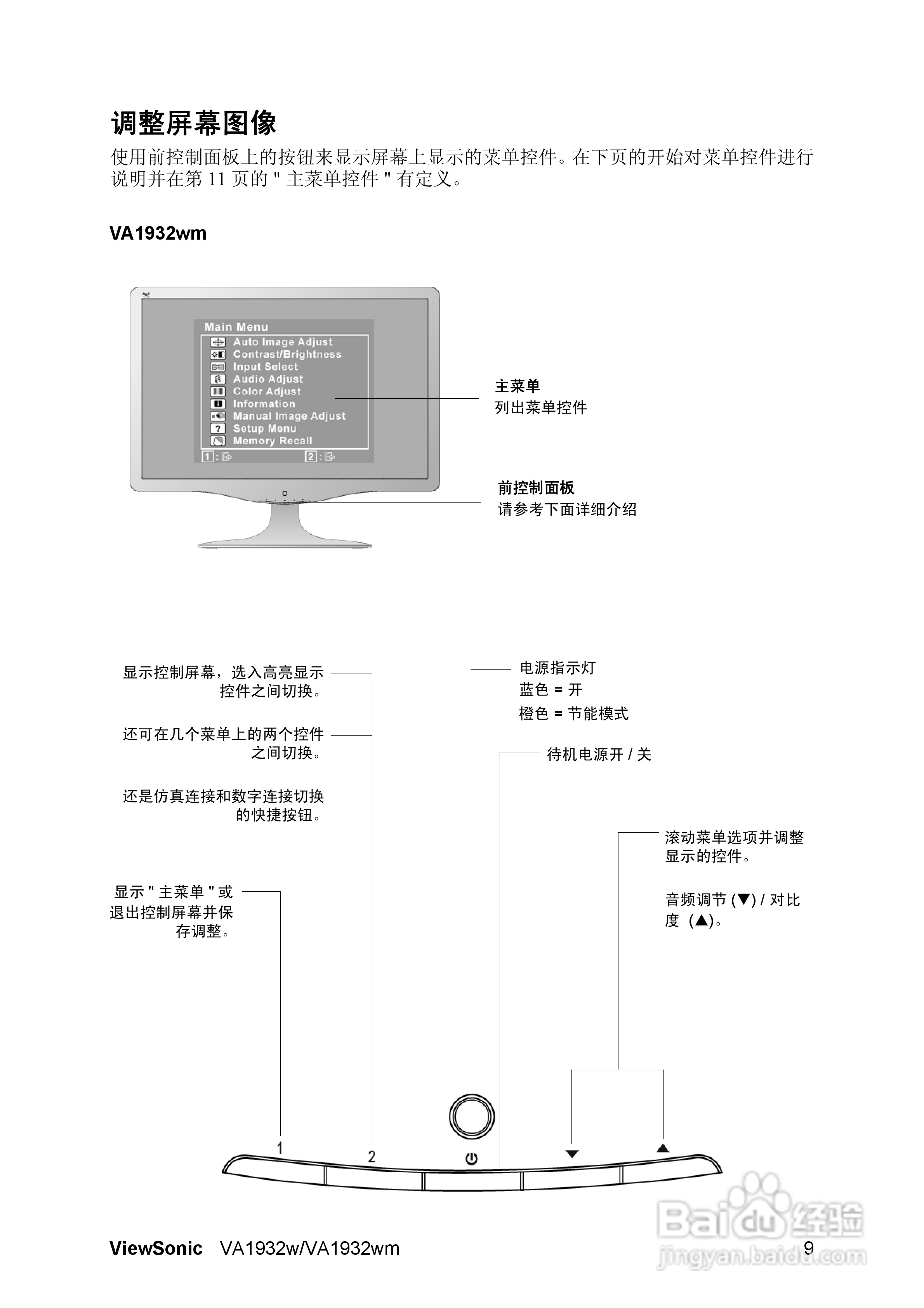 ViewSonic优派VA1932wm显示器说明书:[2]