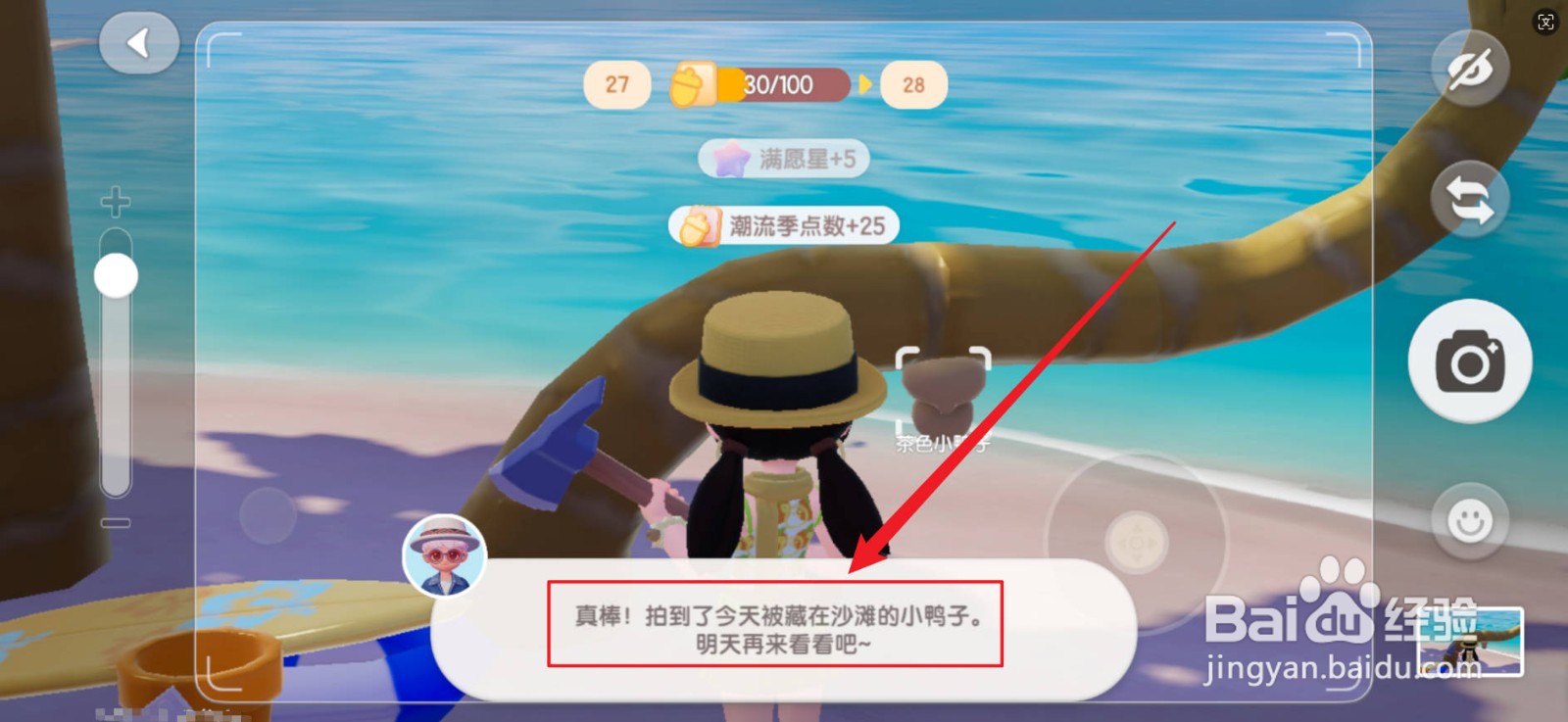 心动小镇拍摄茶色小鸭子攻略