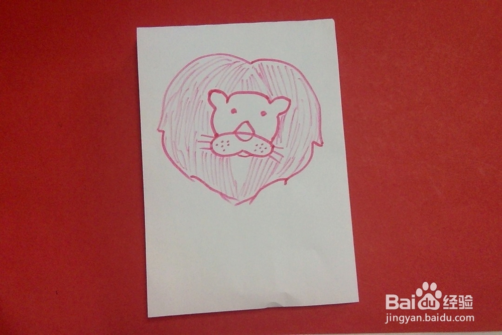 <b>简笔画怎么画狮子画法儿童绘画启蒙图样学画狮子</b>
