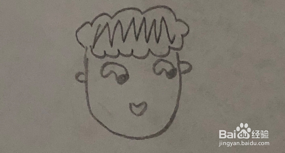 简笔画~如何画出男生偷笑的样子呢？