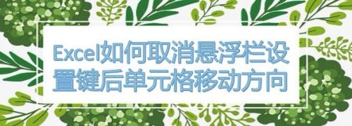 Excel如何取消悬浮栏及设置键后单元格移动方向