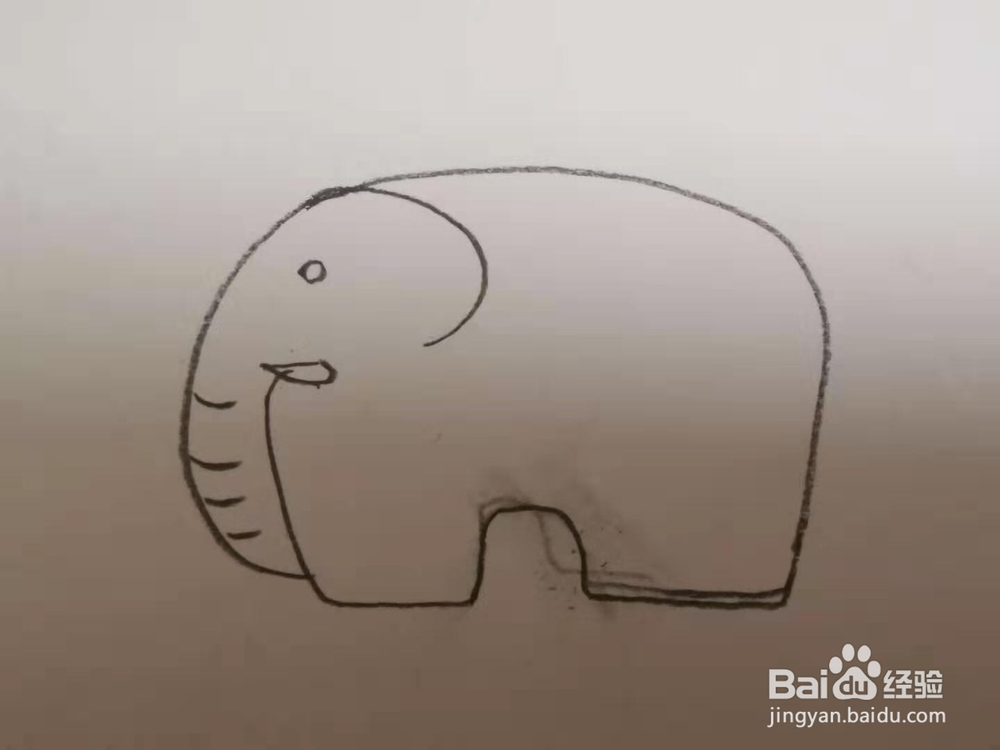如何画简笔画的大象