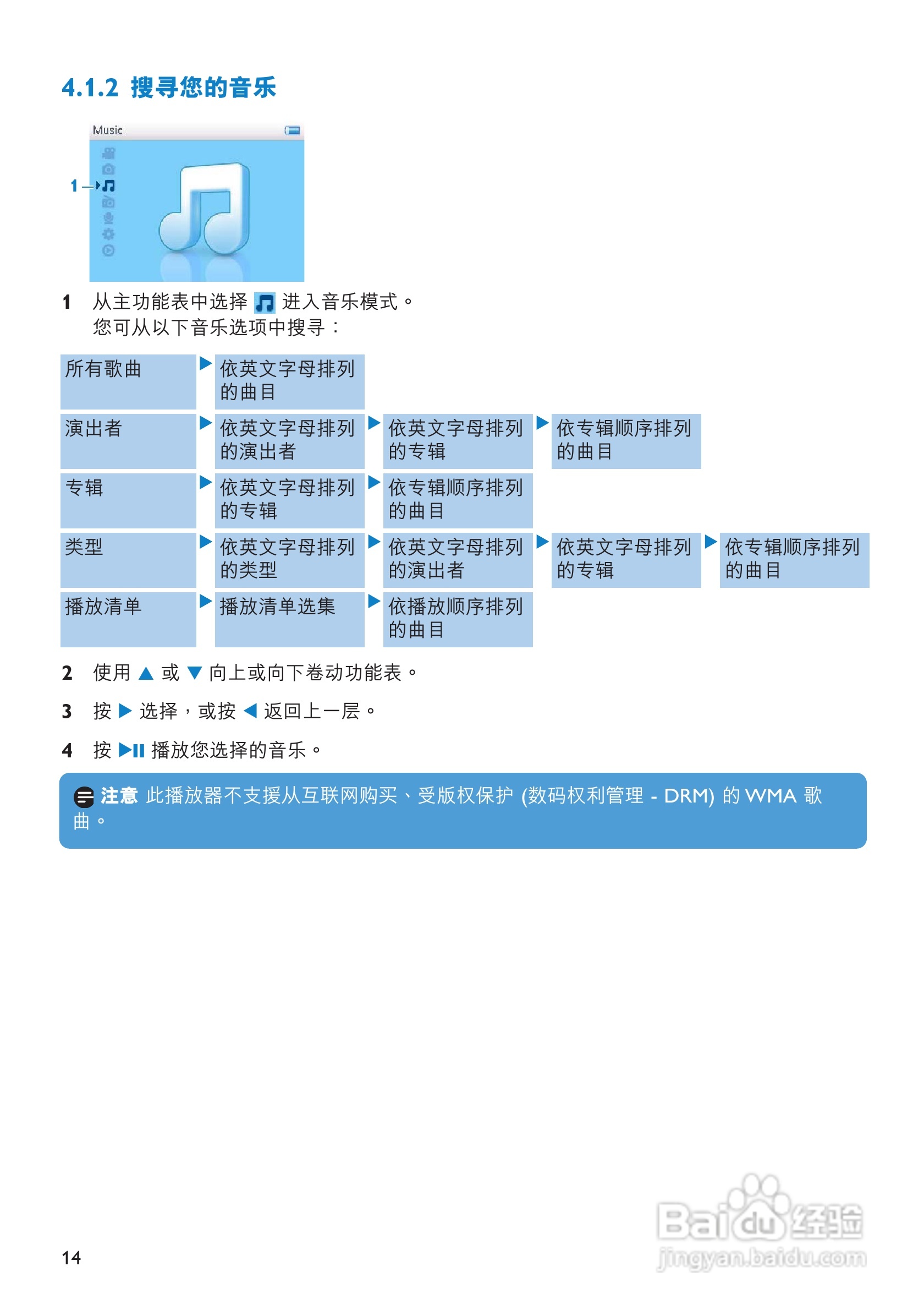 飞利浦SA3385闪存音频视频播放机使用说明书:[2]