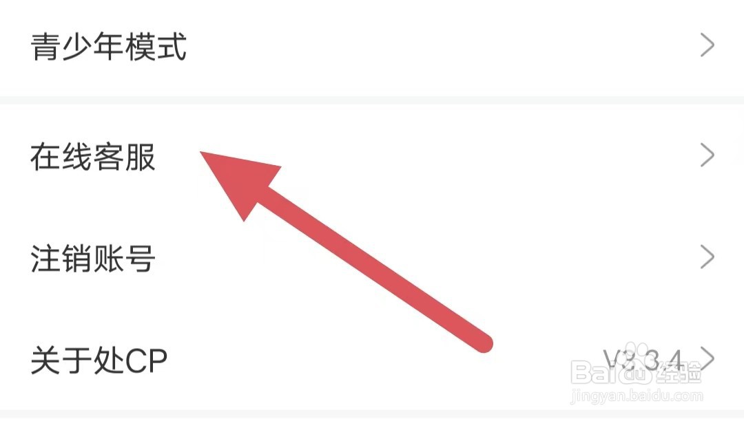 处CP如何查看在线客服？