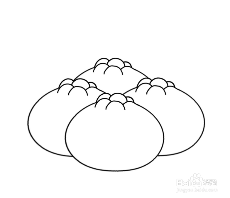 小笼包简笔画怎么画(儿童简笔画)