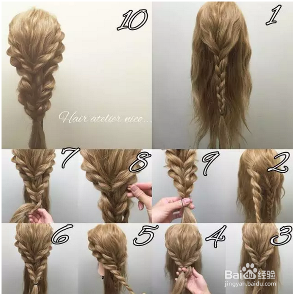 中长发妹子怎么盘发？