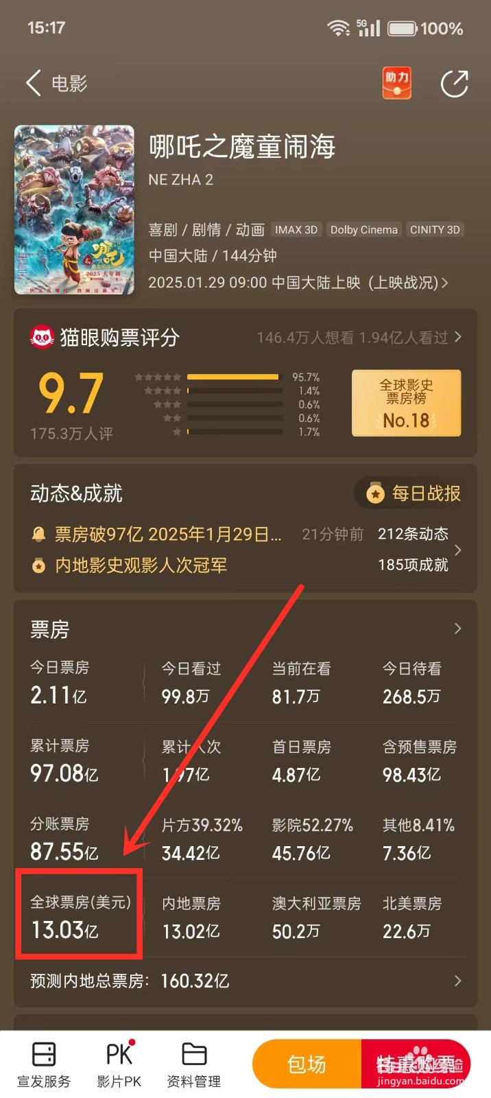 哪吒2海外票房怎么看