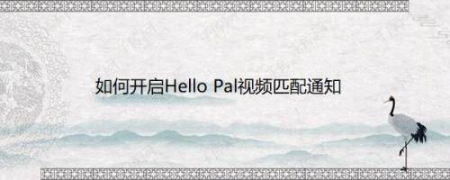 如何开启Hello Pal视频匹配通知