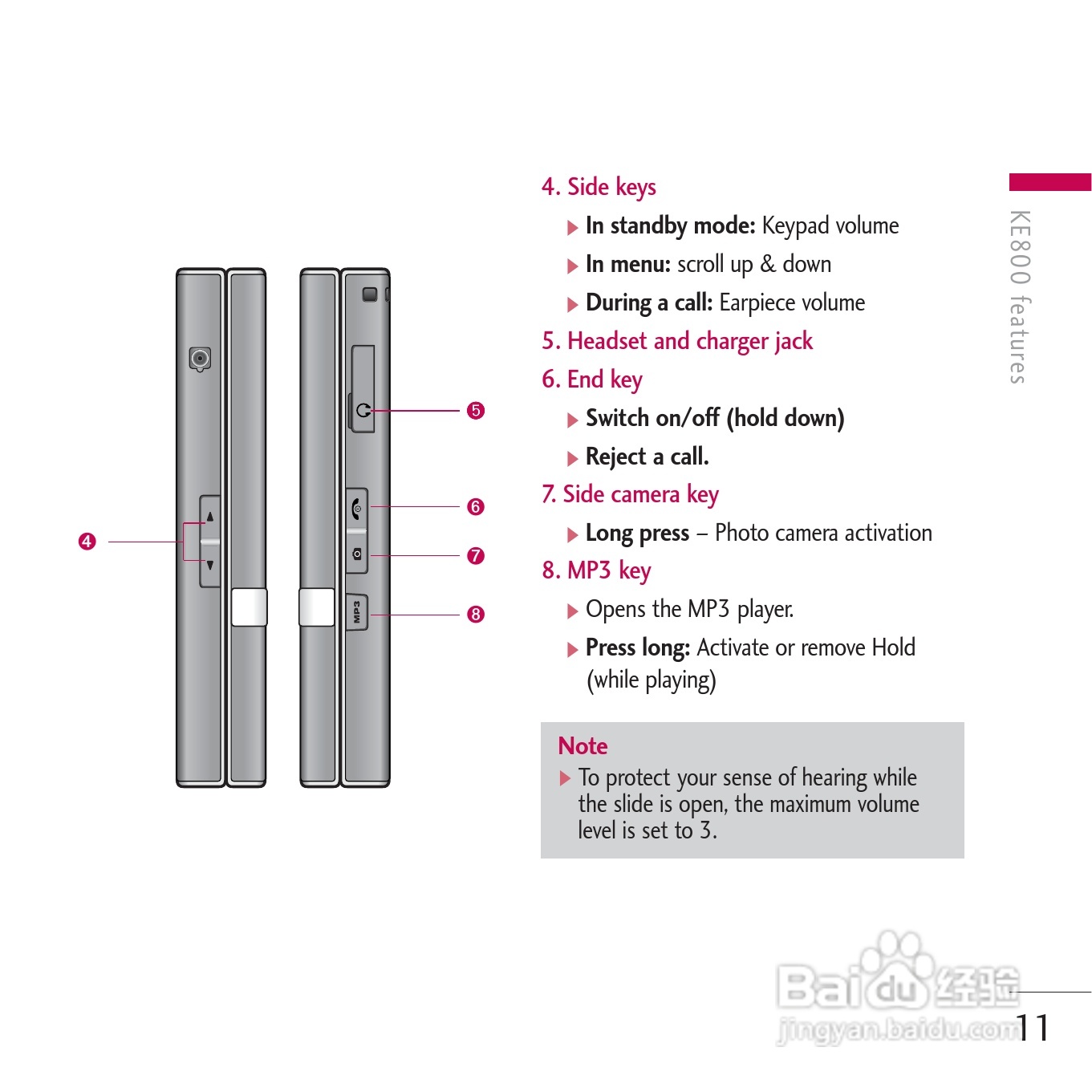 LG KE800手机使用说明书:[16]